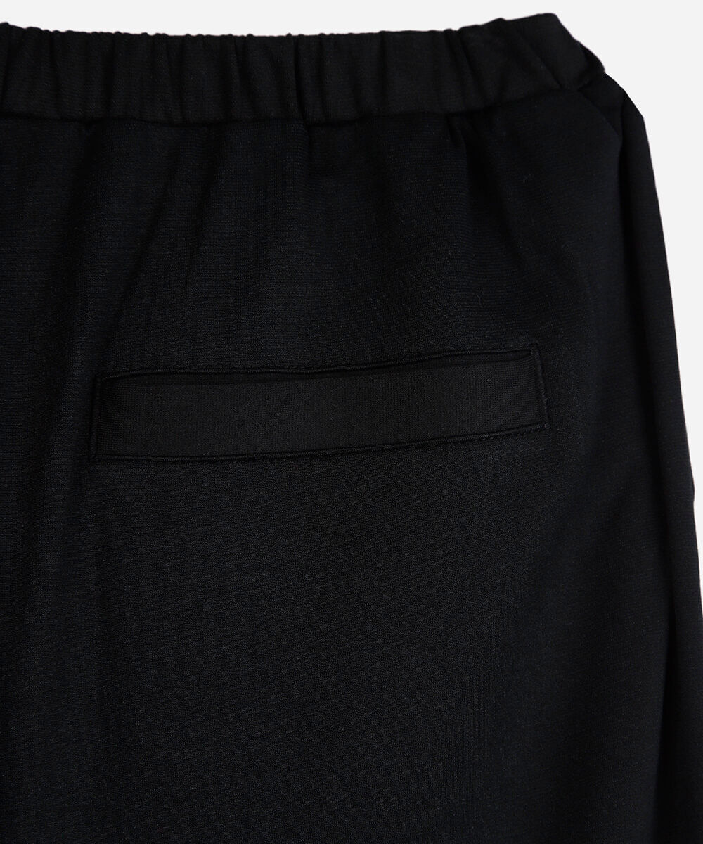 calça wide leg juvenil de moletom cós elástico preta