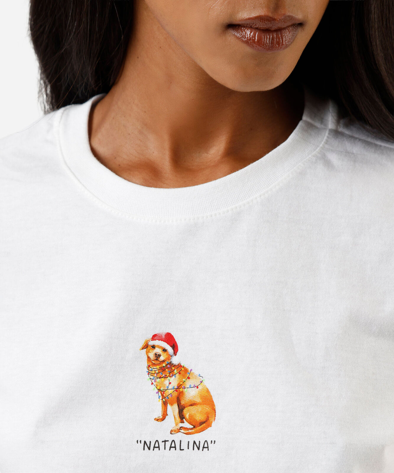 camiseta feminina de algodão estampada off white