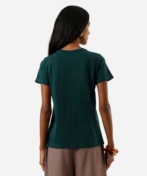 camiseta feminina latina minimalista verde