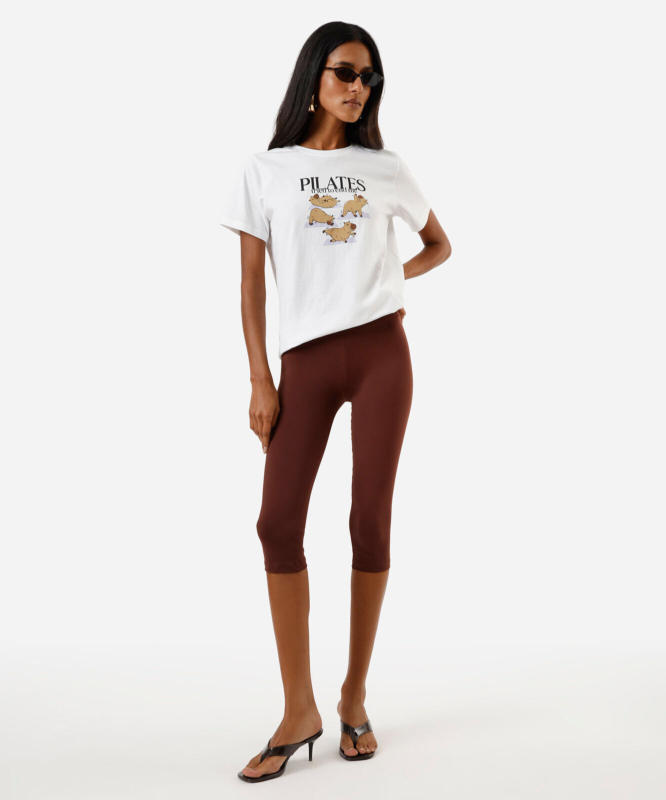camiseta feminina de algodão estampada off white