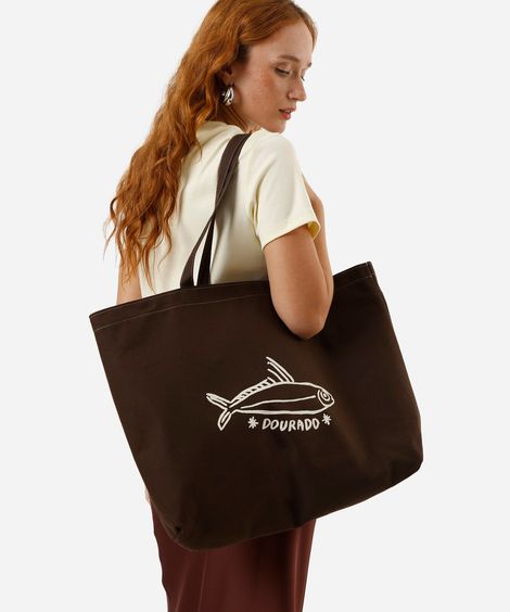 bolsa feminina tote dourado marrom