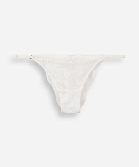 kit de 2 calcinhas string feminino com renda floral colorido