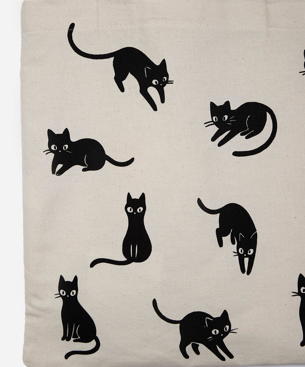 ecobag de algodão gatos bege