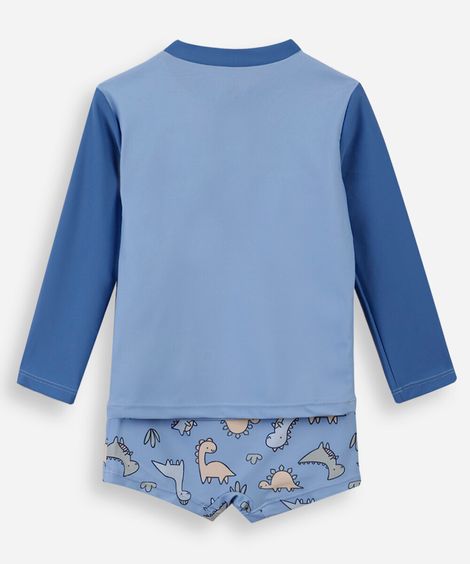 conjunto baby praia dinossauro colorido