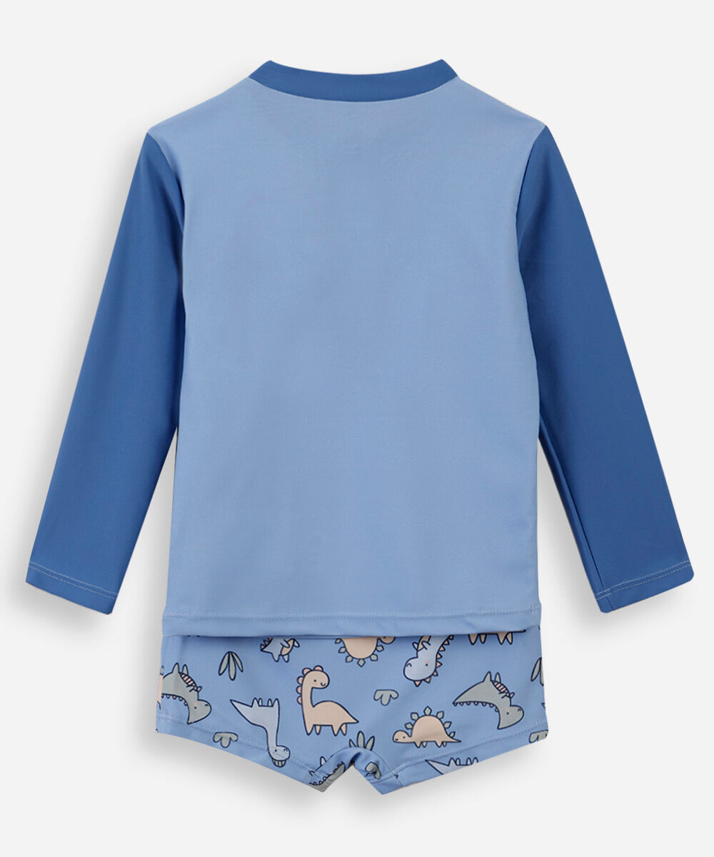conjunto baby praia dinossauro colorido