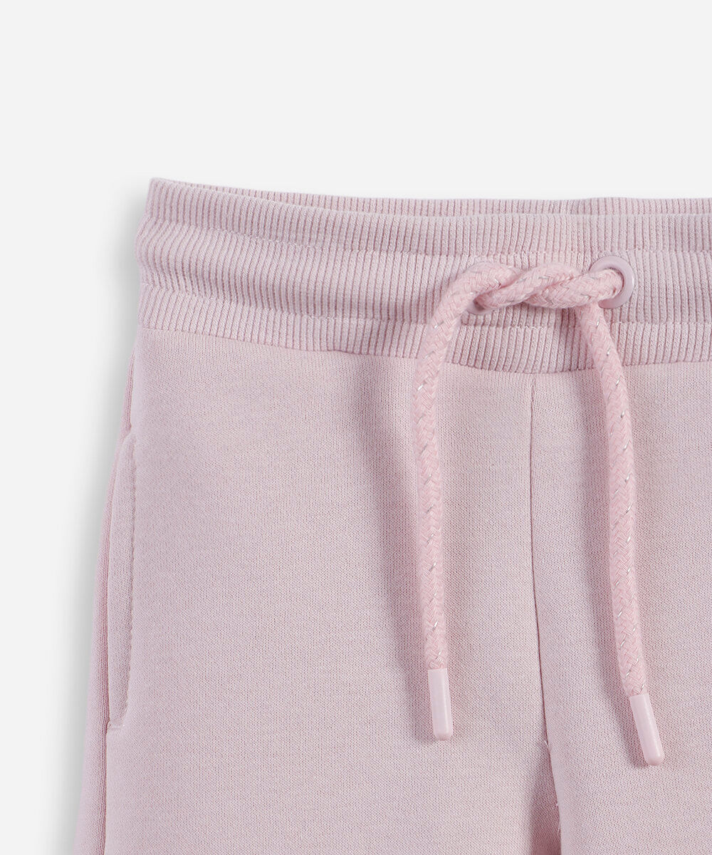 calça infantil jogger básica moletom lilás