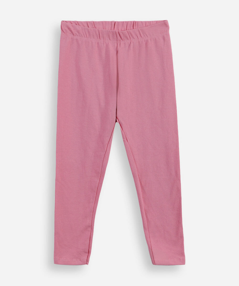 kit de 2 calças legging infantil de algodão cerejas multicor
