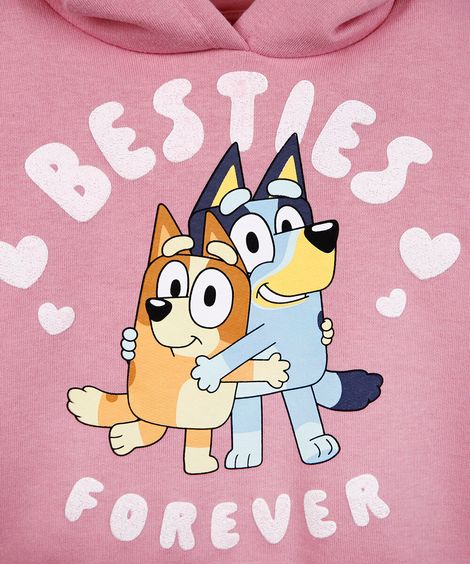 conjunto infantil moletom e legging bluey rosa