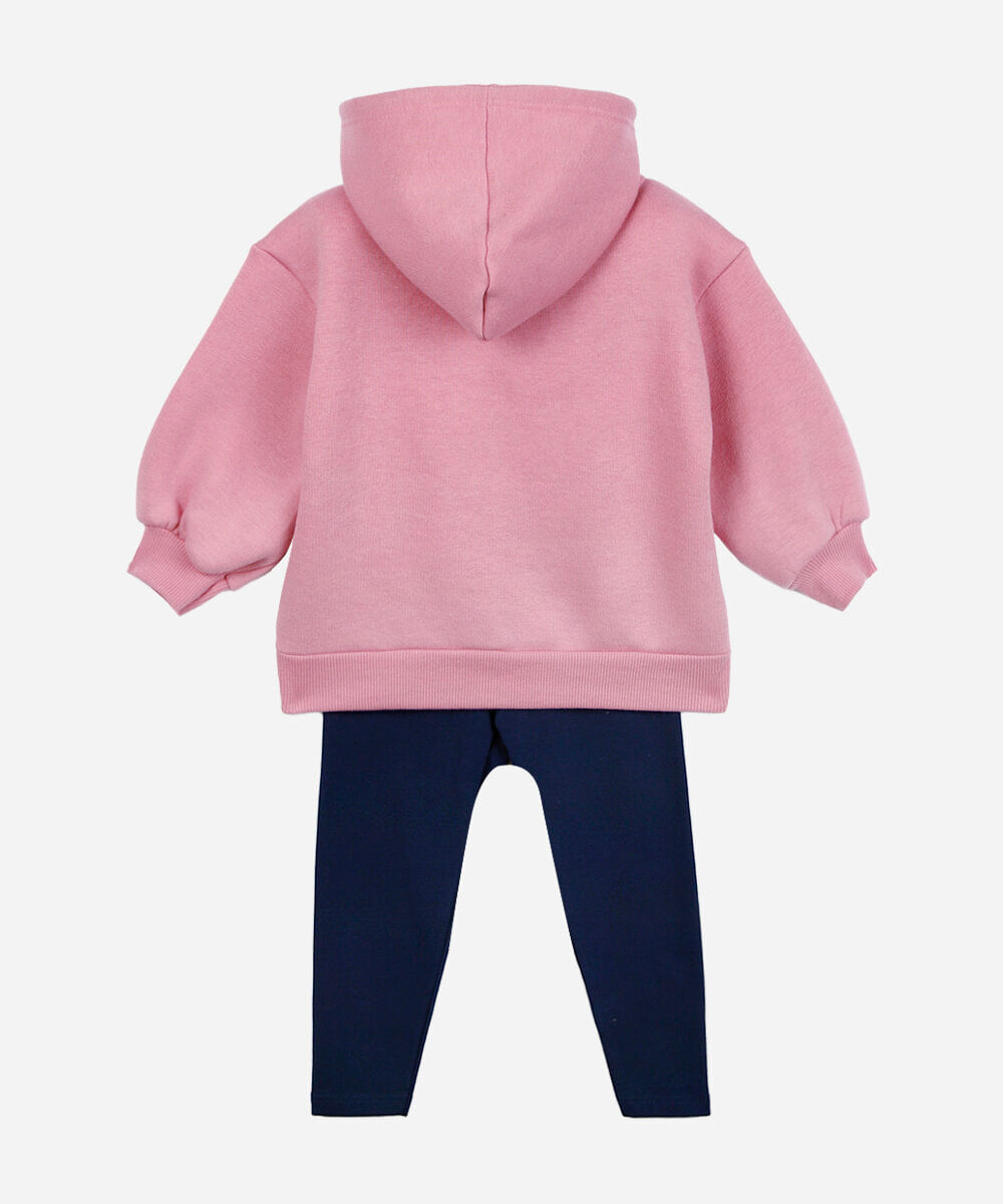 conjunto infantil moletom e legging bluey rosa