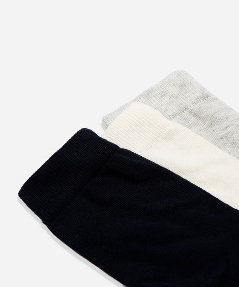 kit de 3 meias cano alto colorido