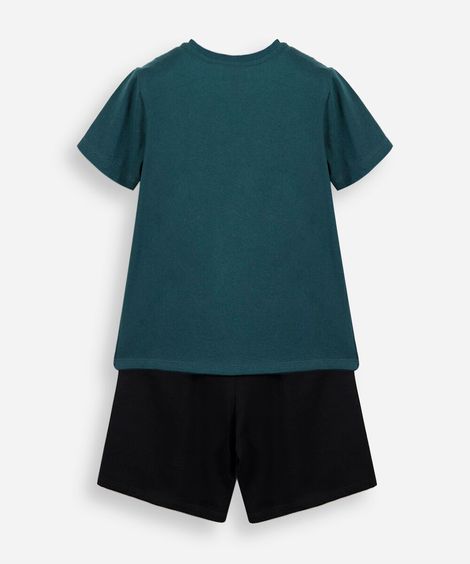 conjunto infantil de algodão barcelona verde