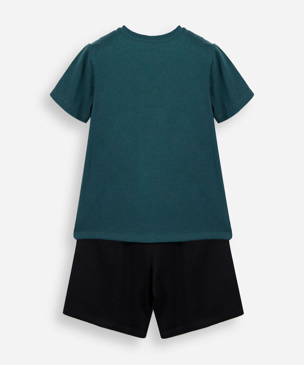 conjunto infantil de algodão barcelona verde