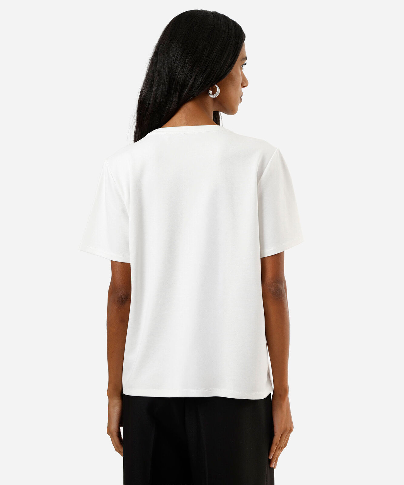 blusa feminina com viscose com brilhos off white