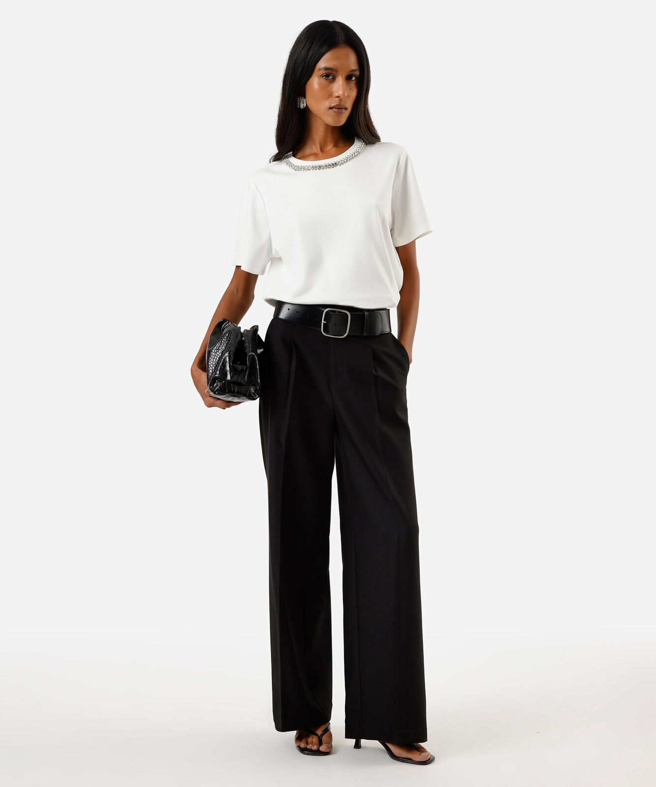 blusa feminina com viscose com brilhos off white