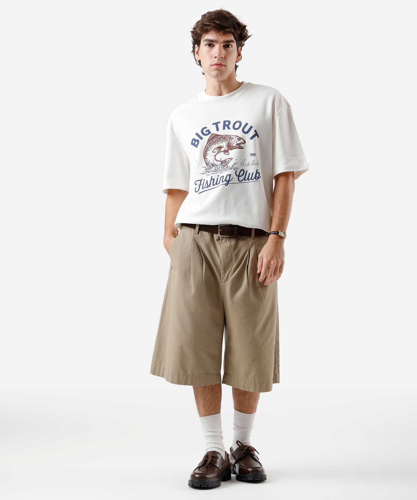 camiseta masculina com algodão estampada off white
