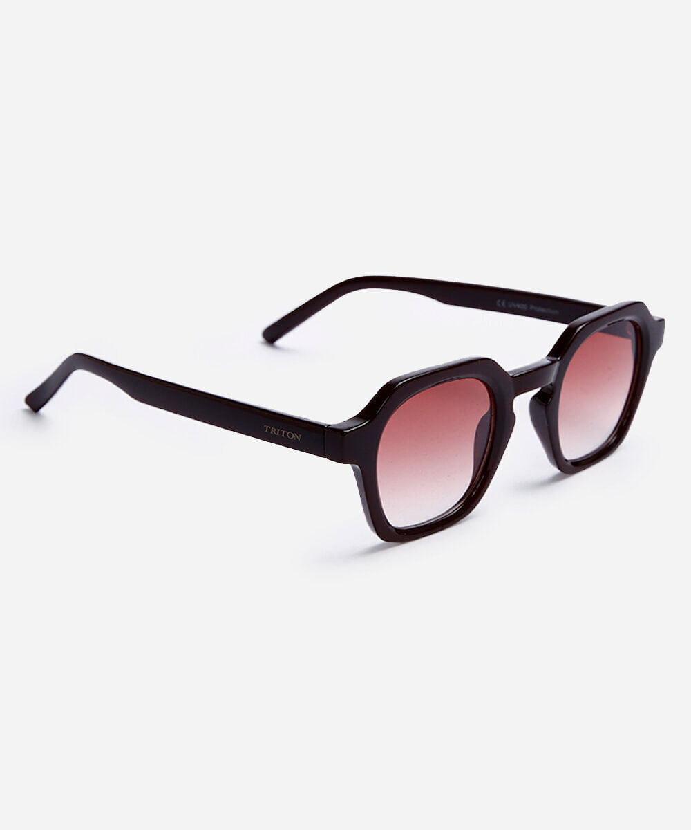 óculos de sol unissex quadrado de acetato triton vinho