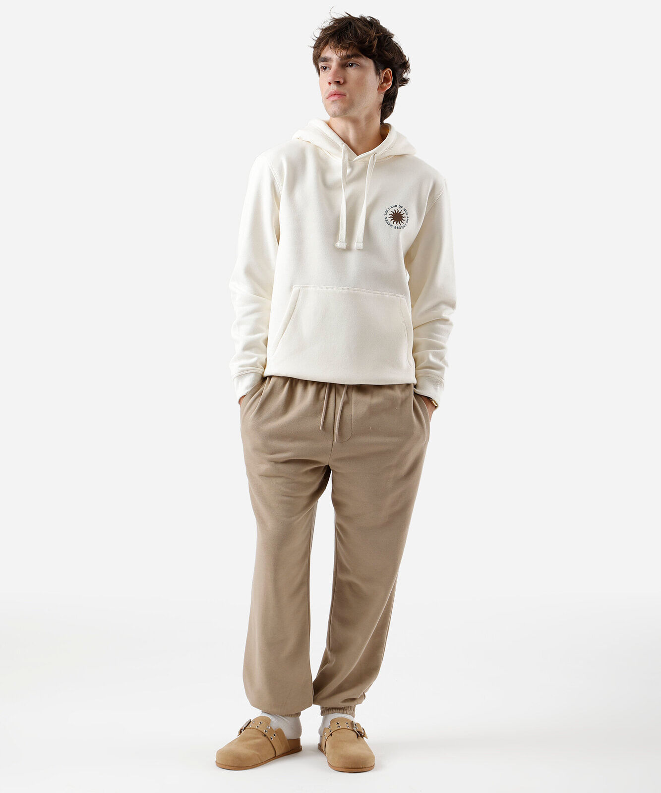 blusão masculino de moletom com capuz estampado off white