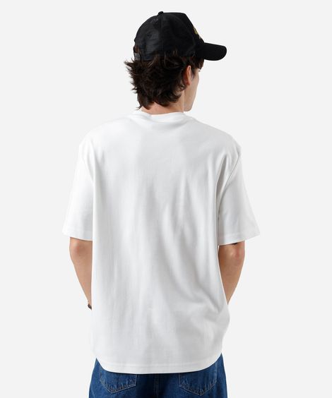 camiseta masculina de algodão peruano branca