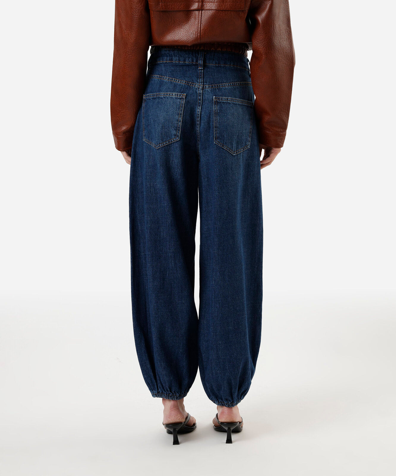 calça aladim feminina jeans cintura alta azul