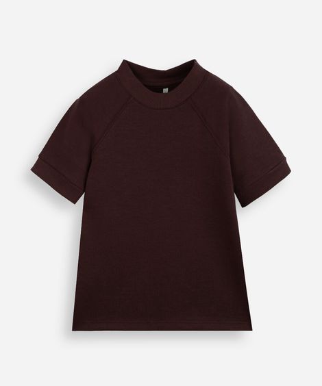 camiseta infantil slim raglan marrom
