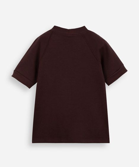 camiseta infantil slim raglan marrom