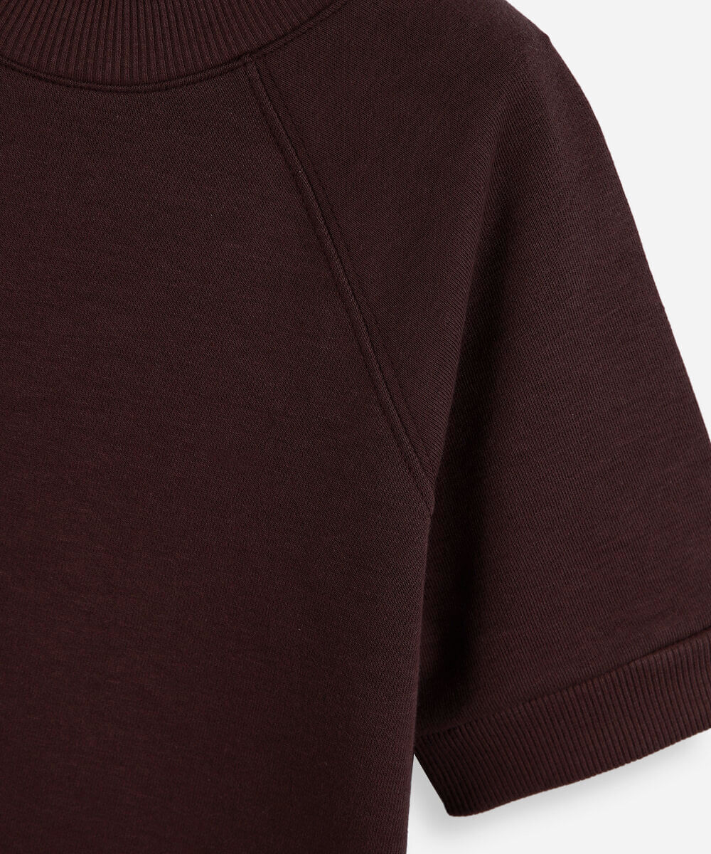 camiseta infantil slim raglan marrom