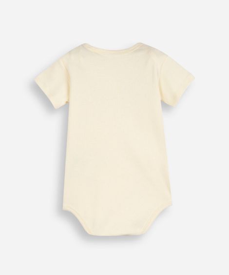 body infantil de algodão carrinhos amarelo