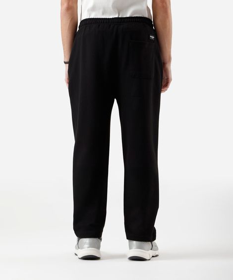 calça reta masculina com viscose cós elástico preta