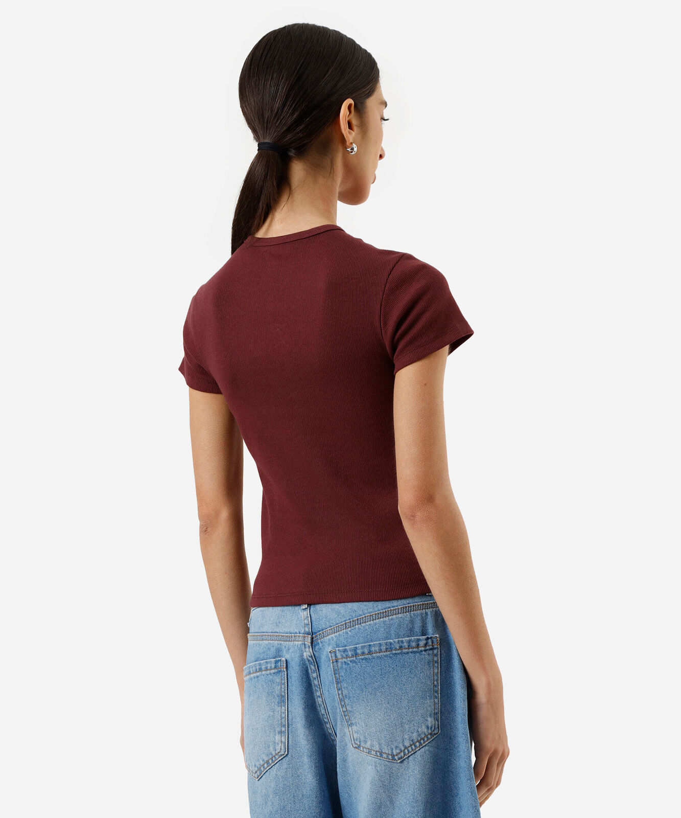 blusa baby look feminina de algodão grifinória harry potter vinho