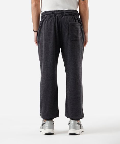 calça masculina jogger moletom cinza