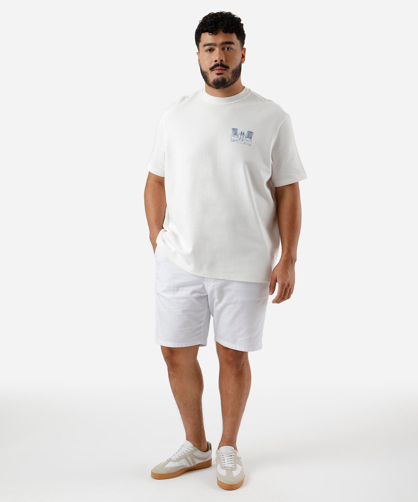 camiseta masculina oversized mangas curtas estampada off white