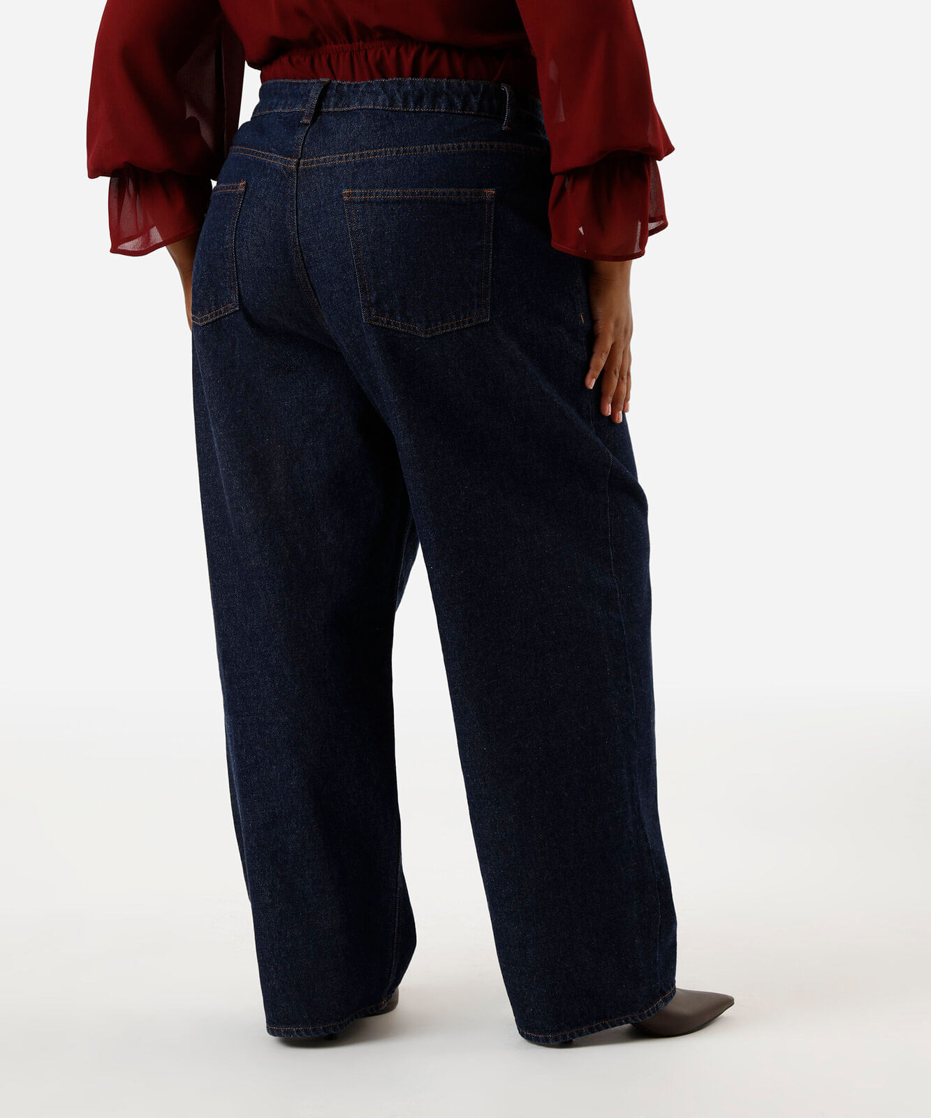 calça wide leg feminina jeans plus size azul