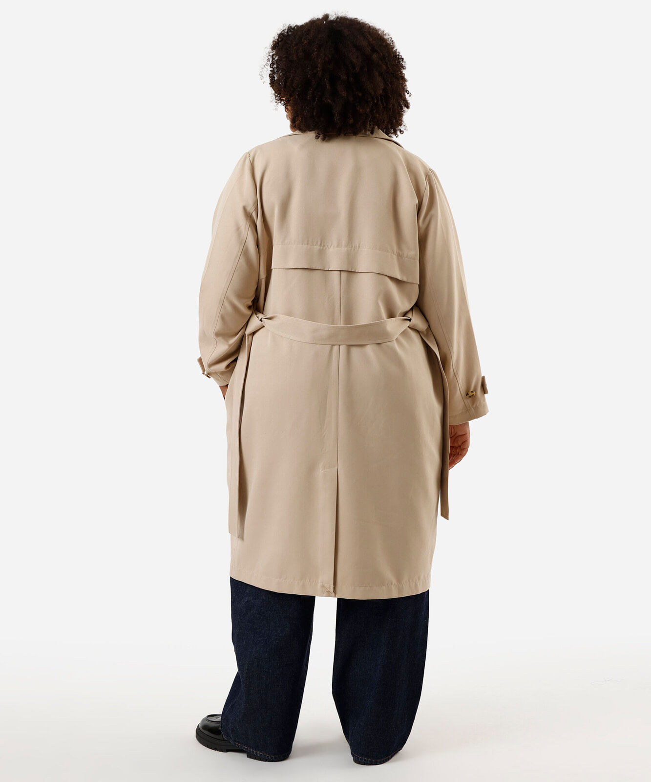 casaco trench coat plus size bege