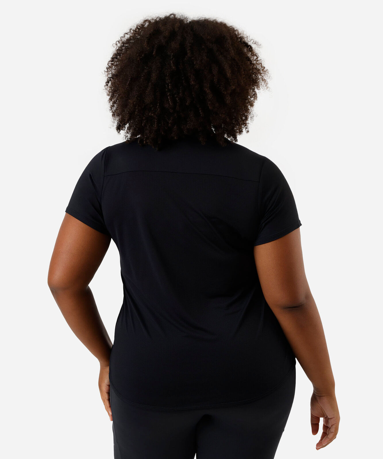 blusa feminina esportiva ace com recorte plus size preta