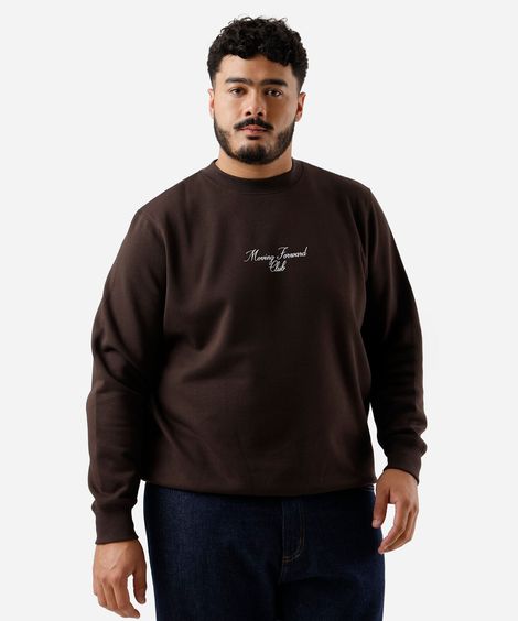 blusão masculino oversized plus size marrom
