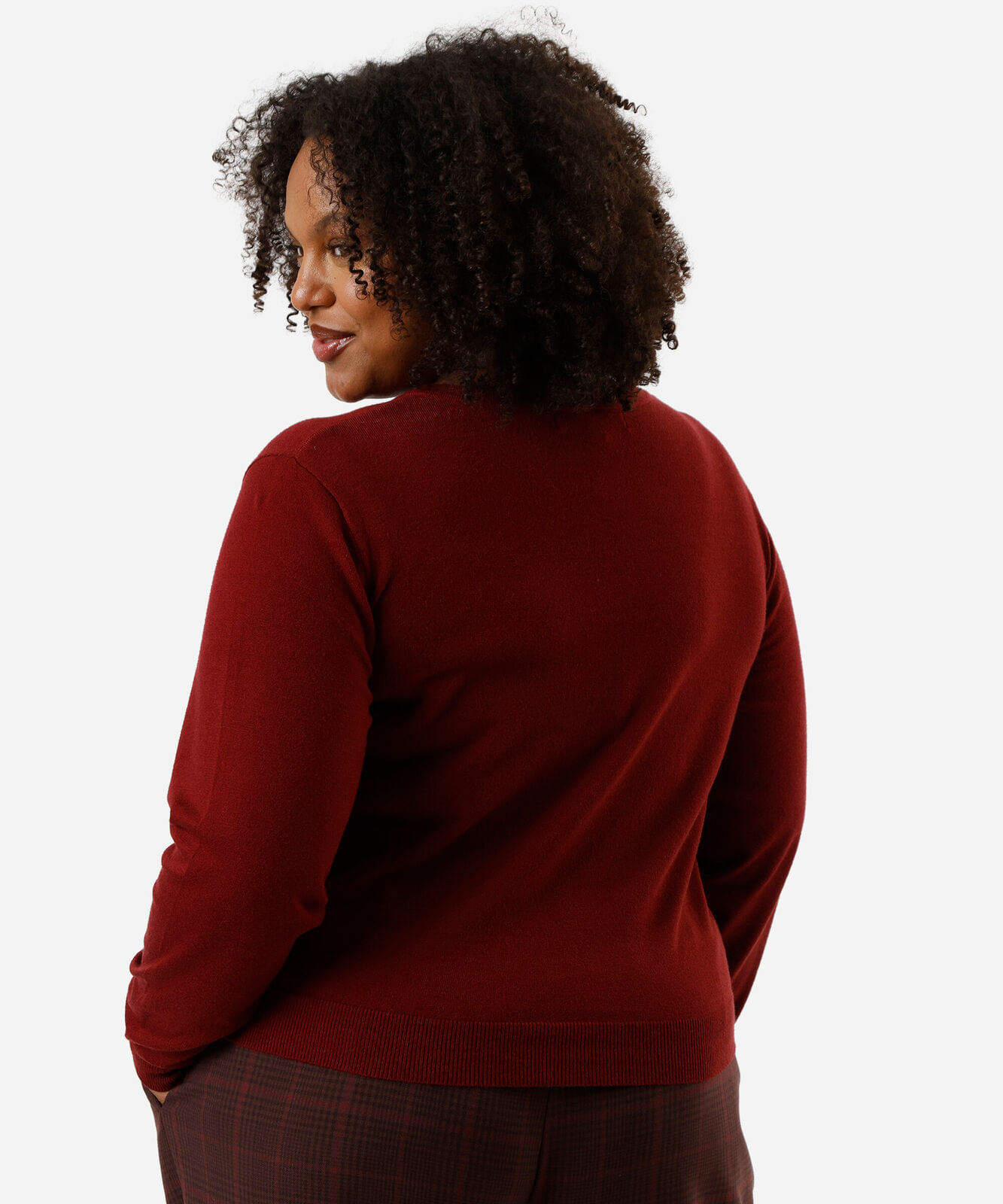 cardigan feminino de tricot  plus size vinho