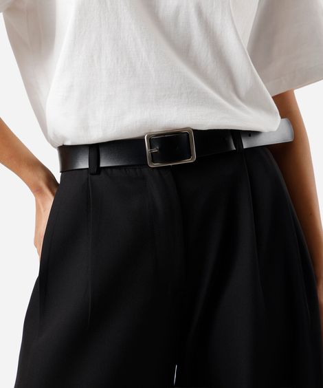 cinto com fivela retangular mindset preto