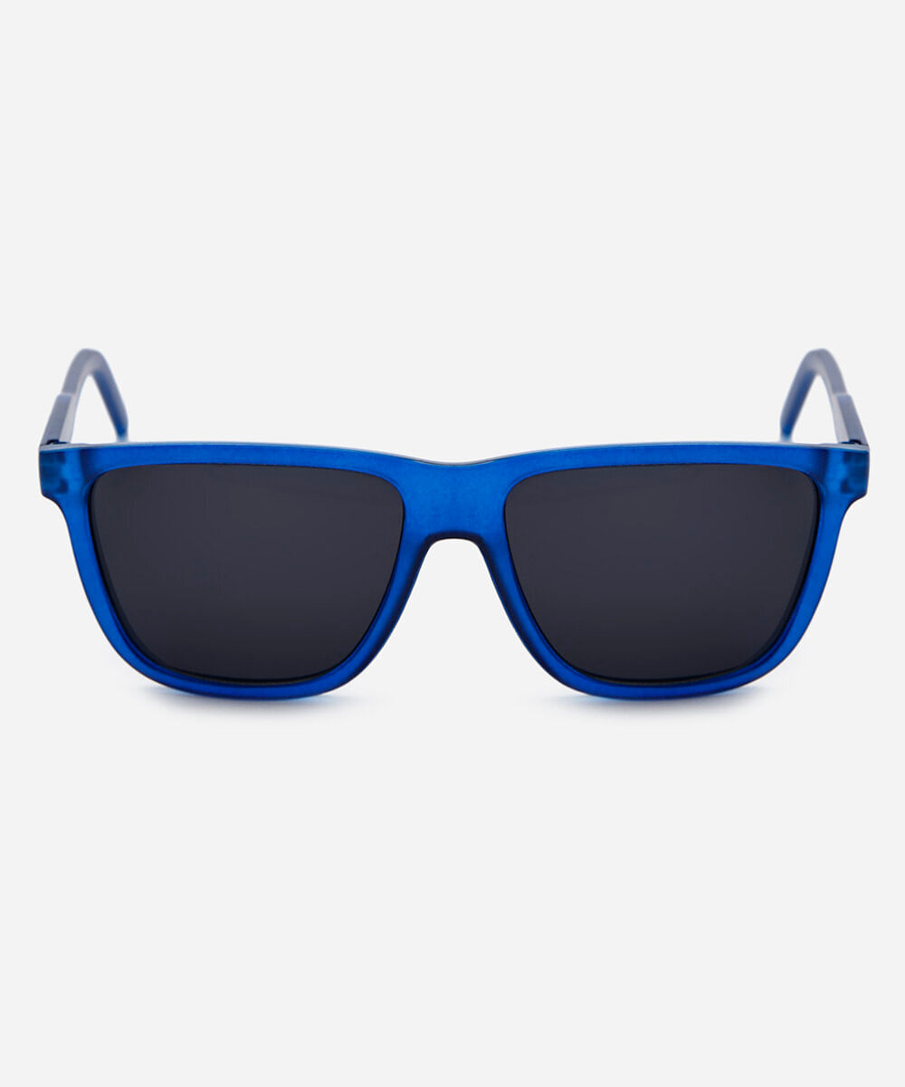 óculos de sol masculino quadrado de acetato triton azul