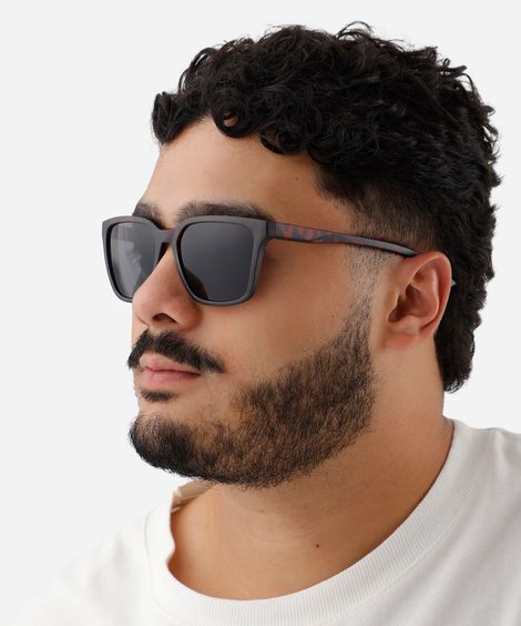 óculos de sol masculino quadrado de acetato colorido