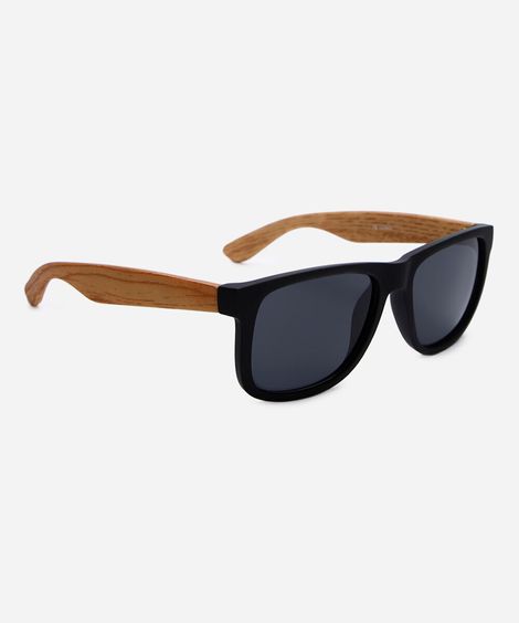 óculos de sol masculino quadrado de acetato preto