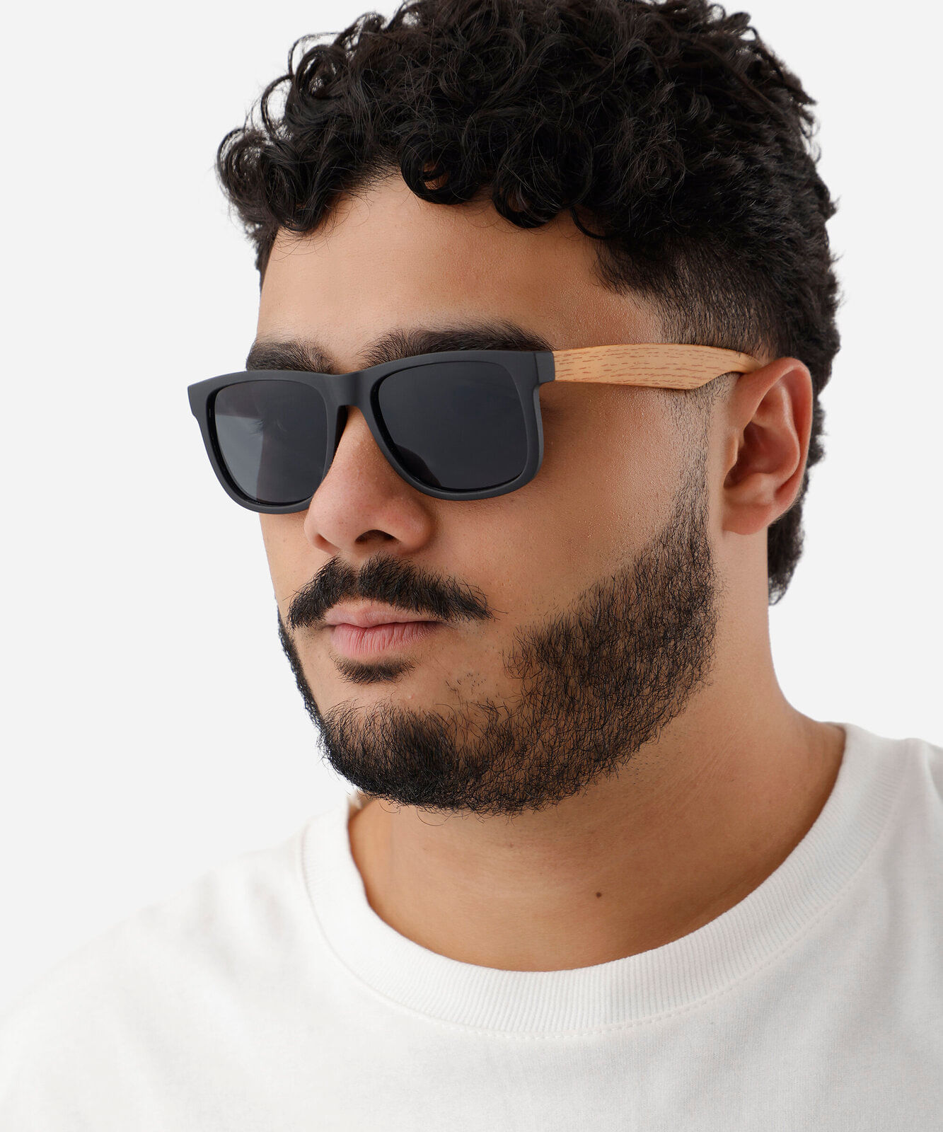 óculos de sol masculino quadrado de acetato preto