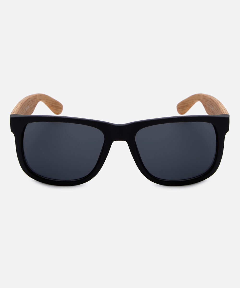 óculos de sol masculino quadrado de acetato preto
