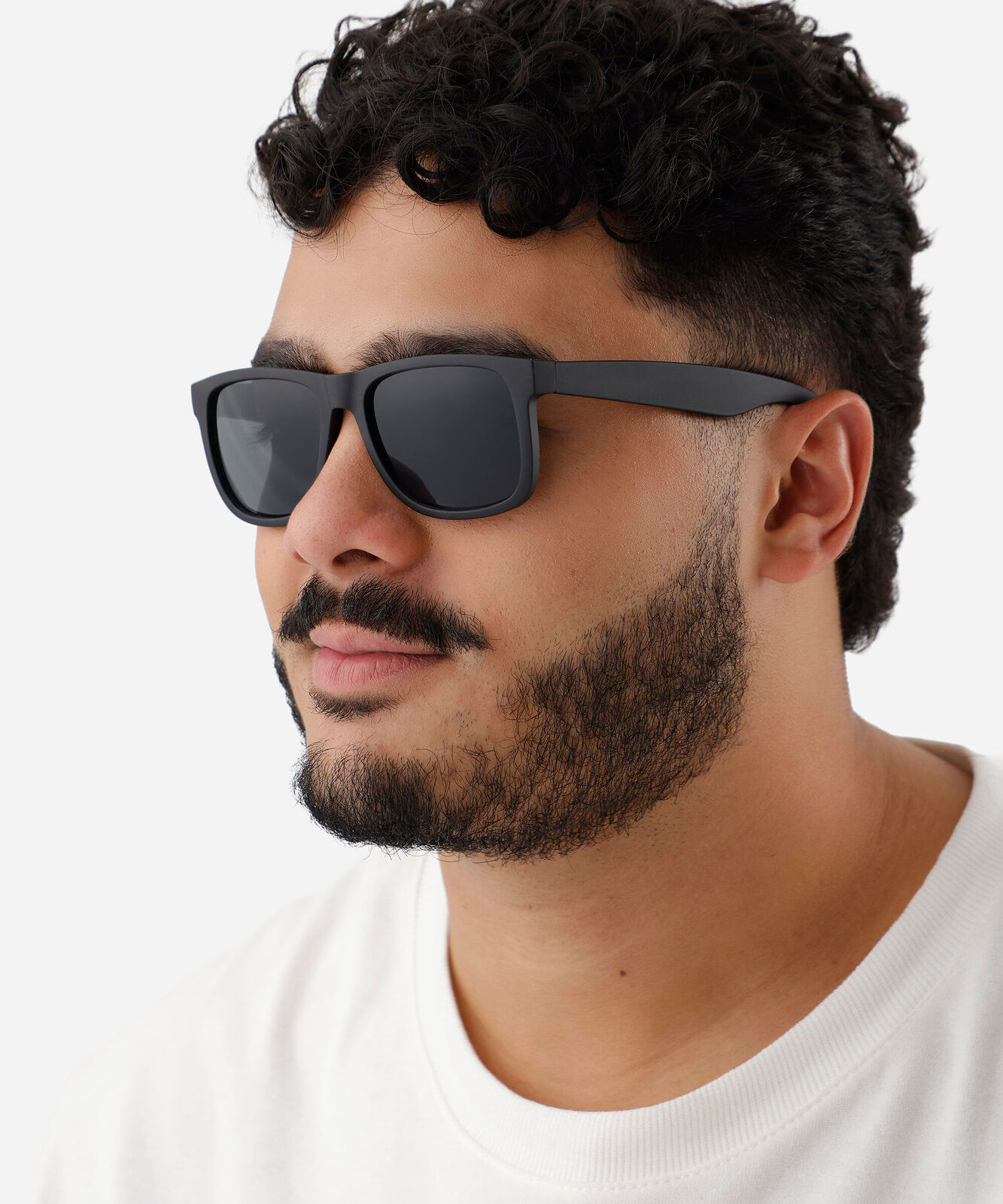 óculos de sol masculino quadrado de acetato preto