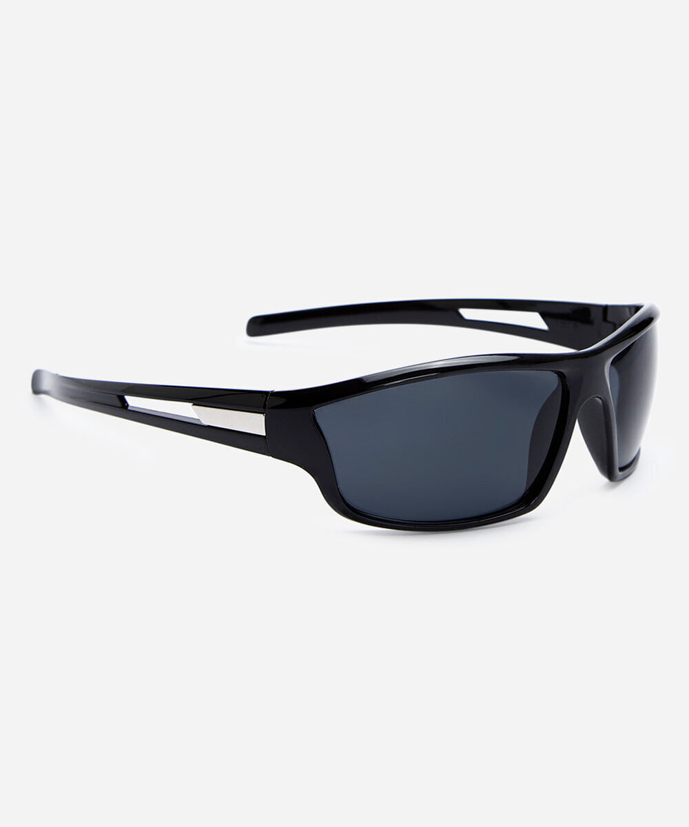 óculos de sol masculino esportivo de acetato preto