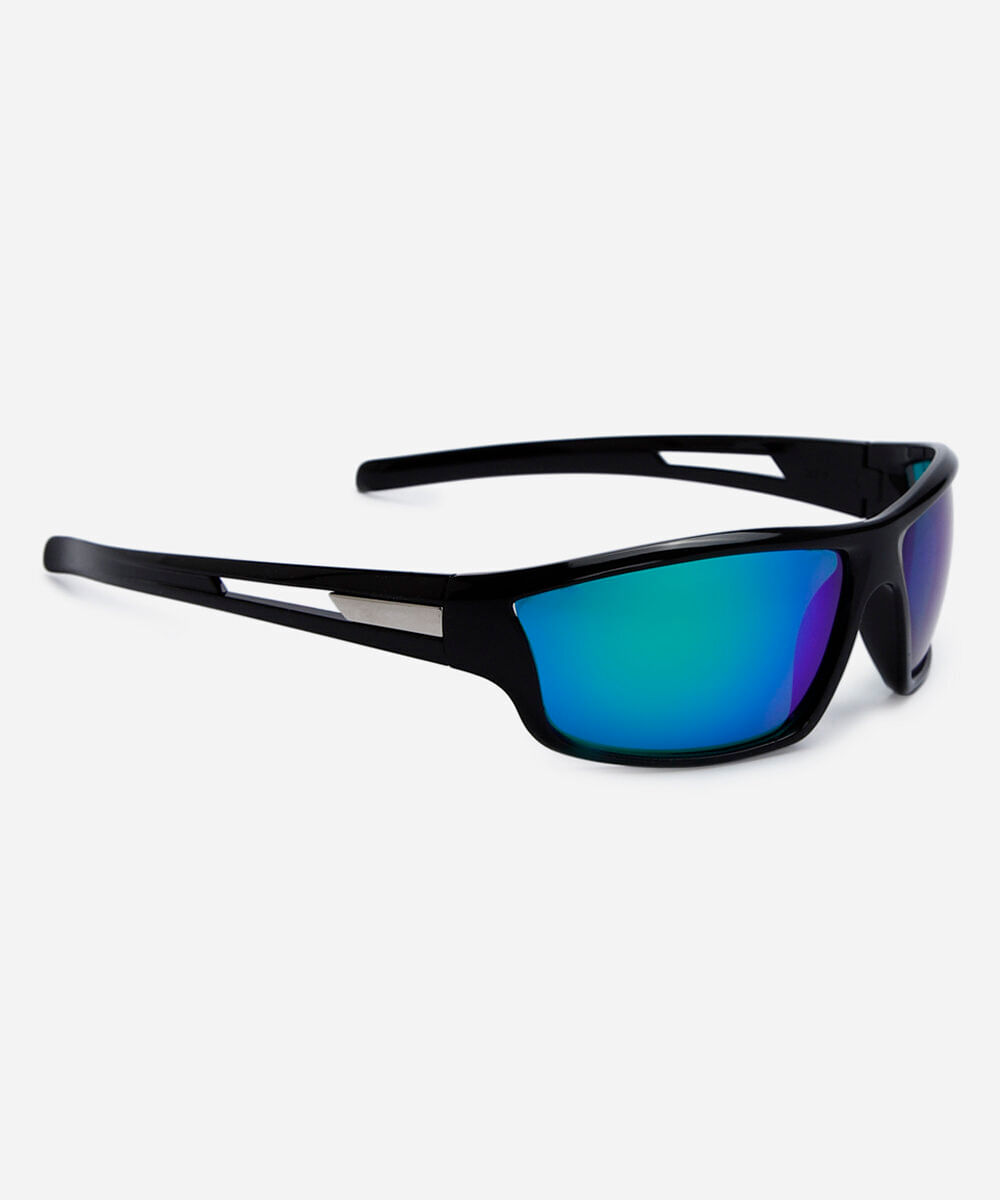 óculos de sol masculino esportivo de acetato preto