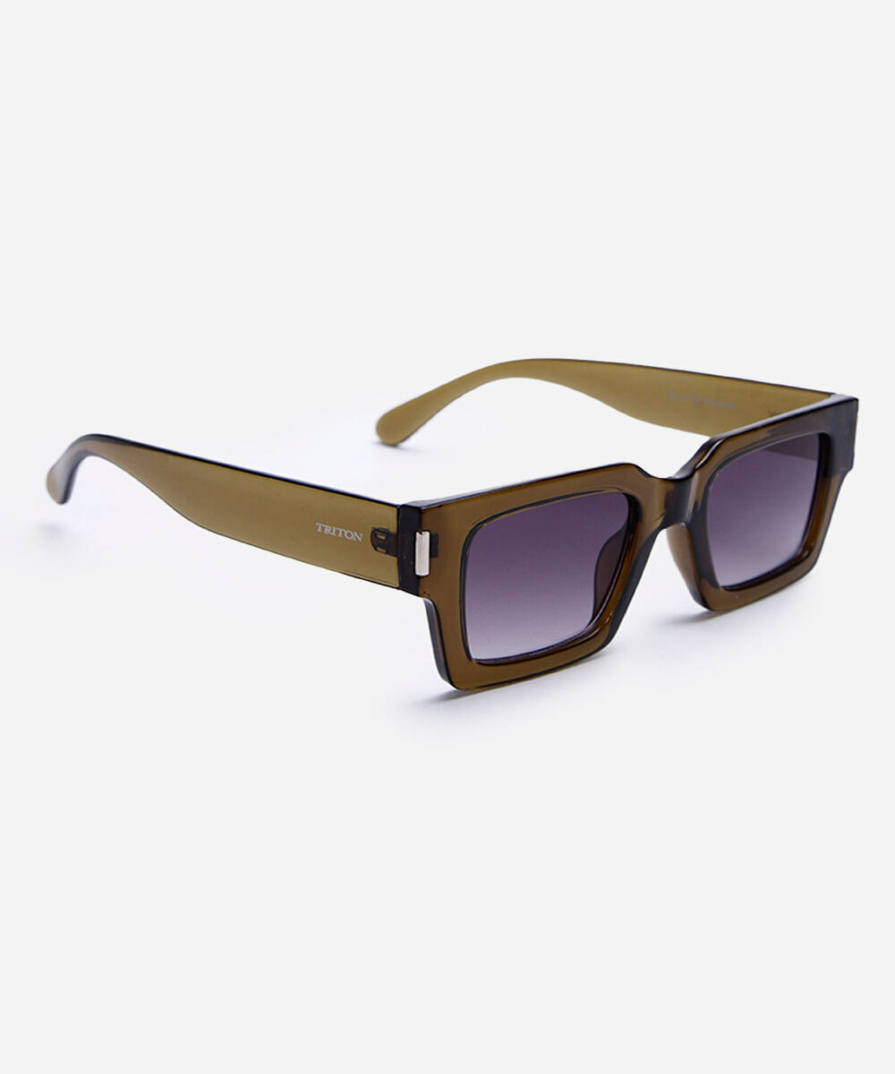 óculos de sol unissex quadrado de acetato triton verde