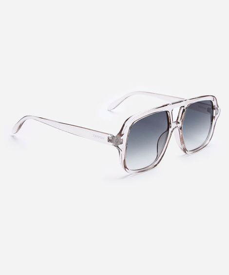 óculos de sol unissex aviador de acetato triton transparente
