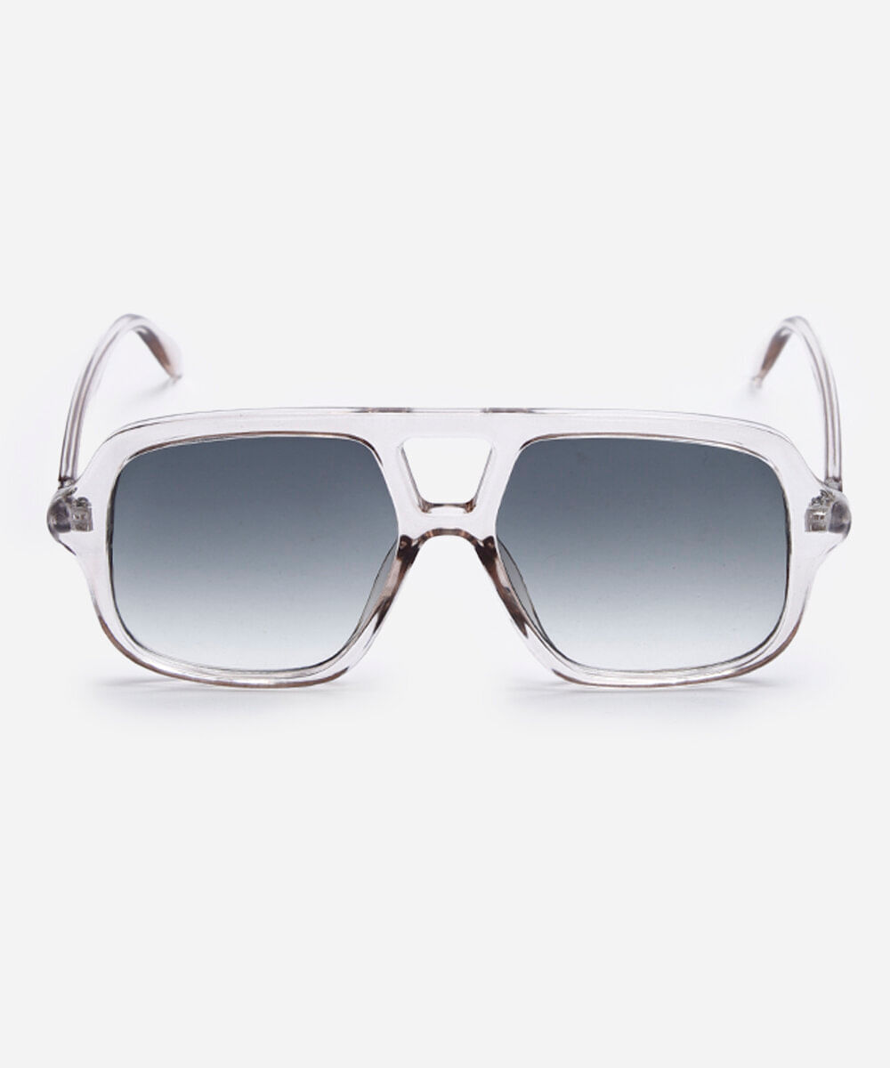 óculos de sol unissex aviador de acetato triton transparente