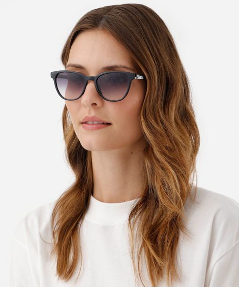 óculos de sol feminino quadrado de acetato preto