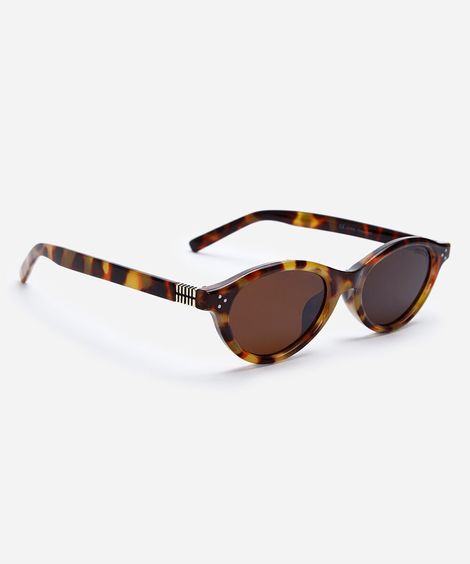 óculos de sol feminino oval de acetato triton colorido